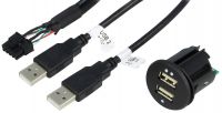 Montážní zásuvka 2x USB s kabelem 0,9 m 4CARMEDIA - Autoradia-Hifi.cz